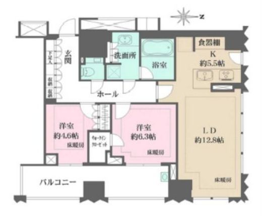 ブランズ千代田富士見　405号室　間取り