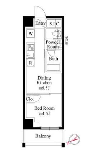 ハーモニーレジデンス新宿　502号室　間取り