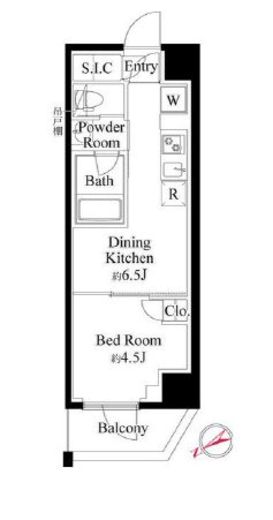 ハーモニーレジデンス新宿　901号室　間取り