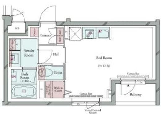 グランパセオ広尾　105号室　間取り