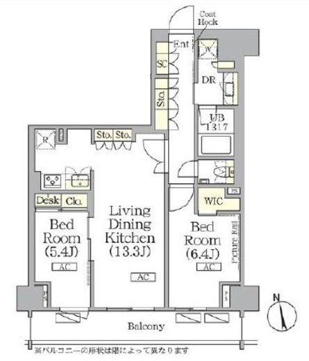 ザ・パークハビオ神楽坂レジデンスSouth　1004号室　間取り