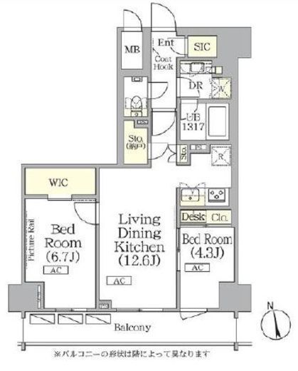 ザ・パークハビオ神楽坂レジデンスSouth　1005号室　間取り