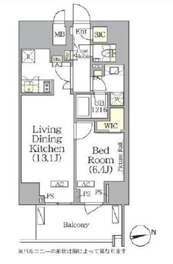 ザ・パークハビオ神楽坂レジデンスSouth　1015号室　間取り