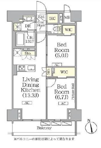ザ・パークハビオ神楽坂レジデンスSouth　102号室　間取り