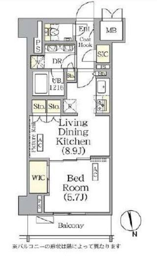 ザ・パークハビオ神楽坂レジデンスSouth　425号室　間取り