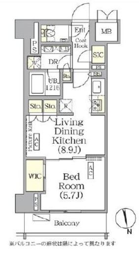 ザ・パークハビオ神楽坂レジデンスSouth　525号室　間取り