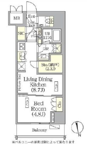 ザ・パークハビオ神楽坂レジデンスSouth　526号室　間取り
