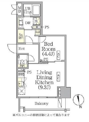 ザ・パークハビオ神楽坂レジデンスSouth　616号室　間取り