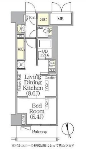 ザ・パークハビオ神楽坂レジデンスSouth　819号室　間取り