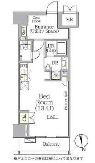 ザ・パークハビオ神楽坂レジデンスSouth　917号室　間取り