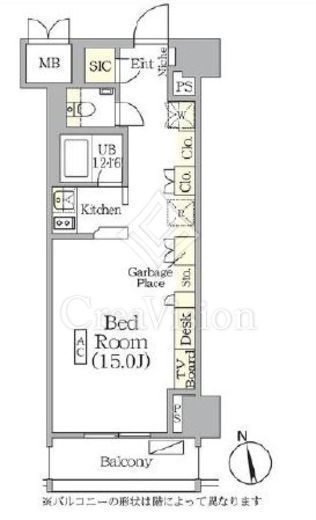 ザ・パークハビオ神楽坂レジデンスSouth　410号室　間取り