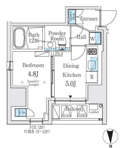 ジオエント秋葉原　201号室　間取り