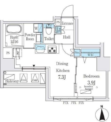 ジオエント秋葉原　503号室　間取り