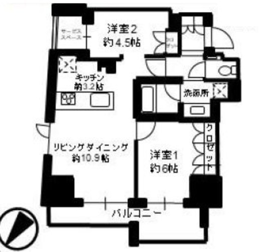 ジオグランデ白金台　405号室　間取り