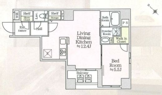 アイルプレミアム月島　303号室　間取り