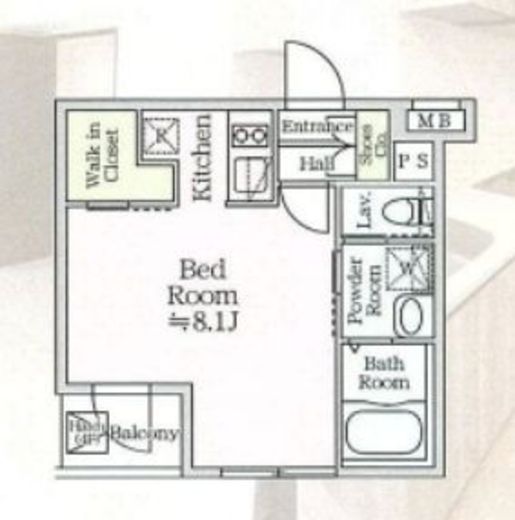 アイルプレミアム月島ドゥーエ　101号室　間取り