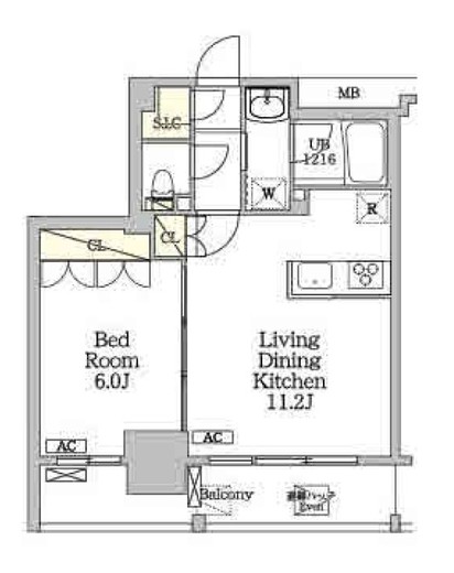 ジオエント白金台　306号室　間取り