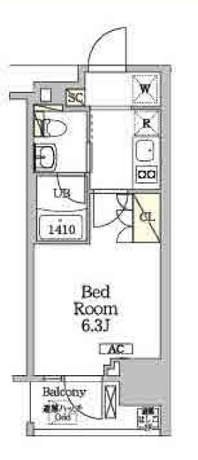 ジオエント白金台　505号室　間取り