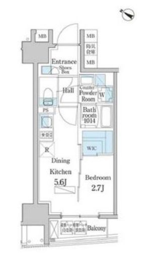 デュオフラッツ日本橋水天宮　302号室　間取り