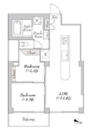 ルミーク早稲田　202号室　間取り