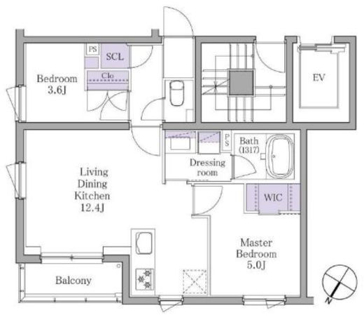 イプセ白金　204号室　間取り