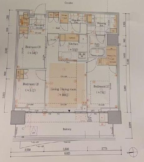 HARUMI FLAG SUN VILLAGE T棟 (晴海フラッグ サンヴィレッジ T棟)　4204号室　間取り