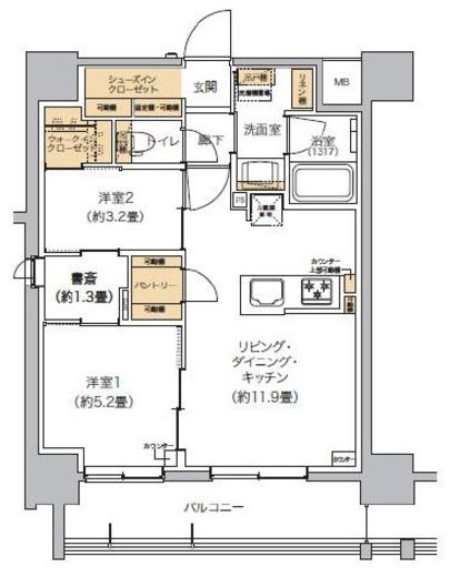 リビオメゾン芝浦　208号室　間取り