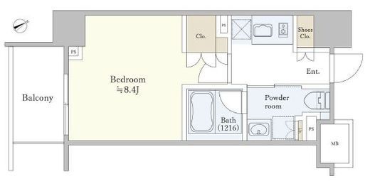 グランスイート麻布六本木　201号室　間取り