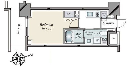 グランスイート麻布六本木　203号室　間取り