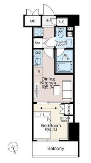ベルファース西早稲田　403号室　間取り