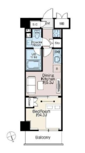 ベルファース西早稲田　502号室　間取り