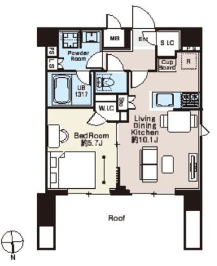 ベルファース西早稲田　602号室　間取り