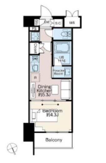 ベルファース西早稲田　604号室　間取り