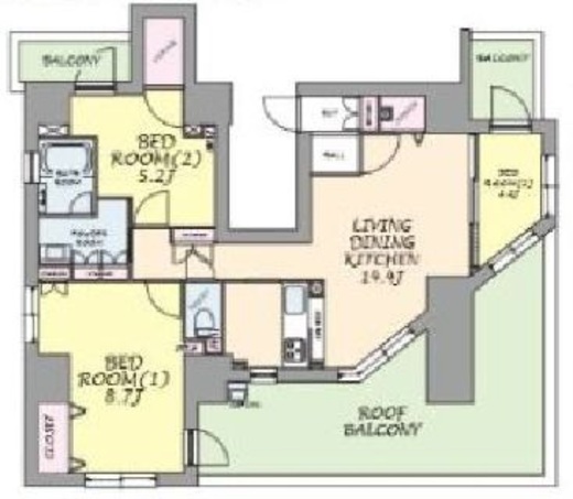 オージュ渋谷　401号室　間取り