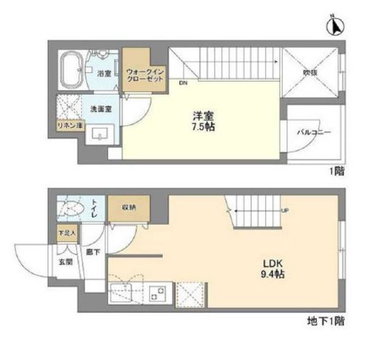 ウェルスクエア新宿戸山　103号室　間取り