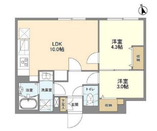 ウェルスクエア新宿戸山　201号室　間取り