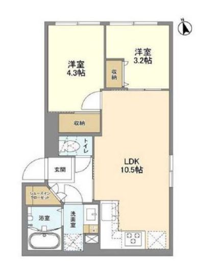 ウェルスクエア新宿戸山　402号室　間取り