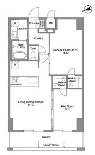 Prima Stella　1103号室　間取り
