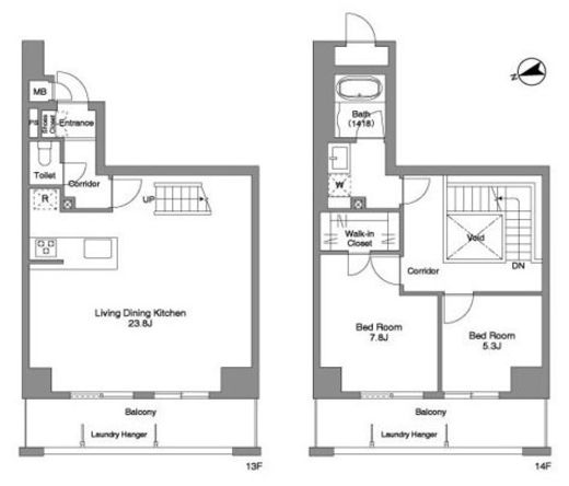 Prima Stella　1302号室　間取り