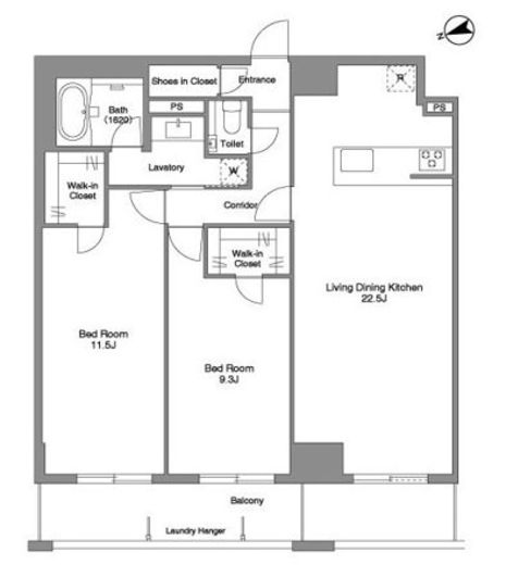 Prima Stella　1402号室　間取り