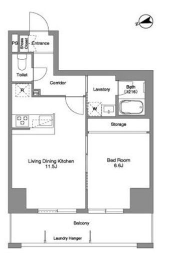 Prima Stella　402号室　間取り