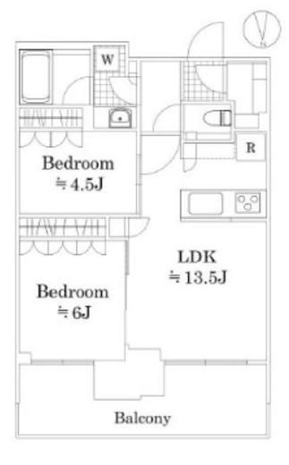 HARUMI FLAG PARK VILLAGE T棟 (晴海フラッグ パークヴィレッジ T棟)　1214号室　間取り