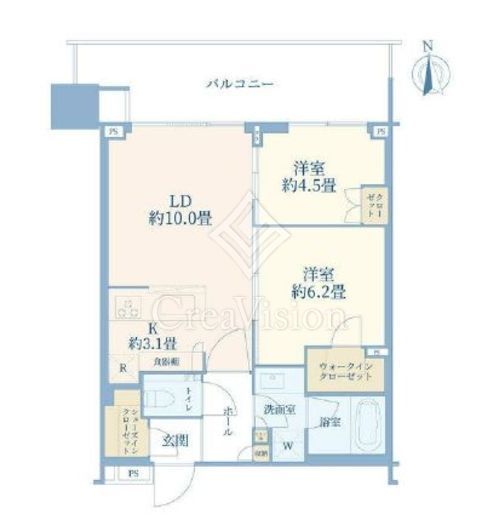 HARUMI FLAG PARK VILLAGE T棟 (晴海フラッグ パークヴィレッジ T棟)　1914号室　間取り