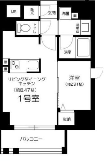 GRANSITE千代田水道橋 (グランジット千代田水道橋)　401号室　間取り