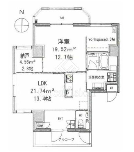 モンテヴェルデ神楽坂弐番館　205号室　間取り