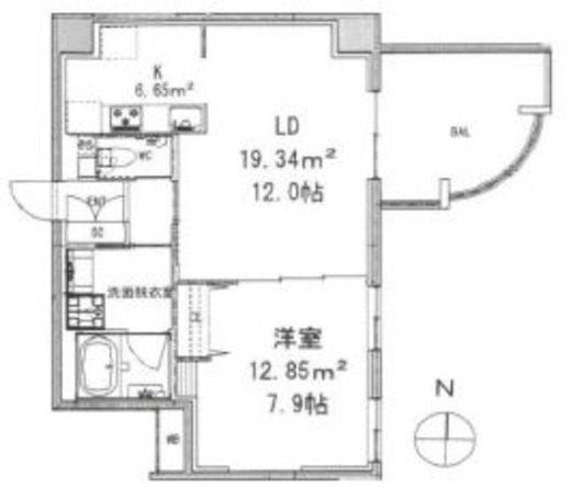 モンテヴェルデ神楽坂弐番館　303号室　間取り