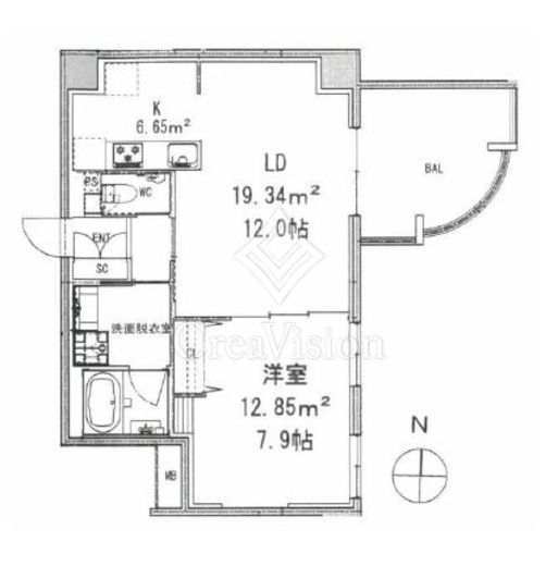 モンテヴェルデ神楽坂弐番館　603号室　間取り