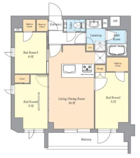 AIFLAT渋谷西原 (アイフラット渋谷西原)　405号室　間取り