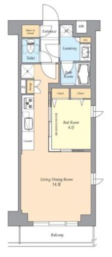 AIFLAT渋谷西原 (アイフラット渋谷西原)　407号室　間取り