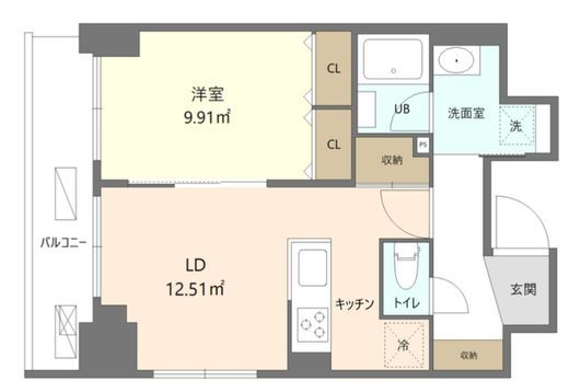 Reframe5 早稲田　102号室　間取り